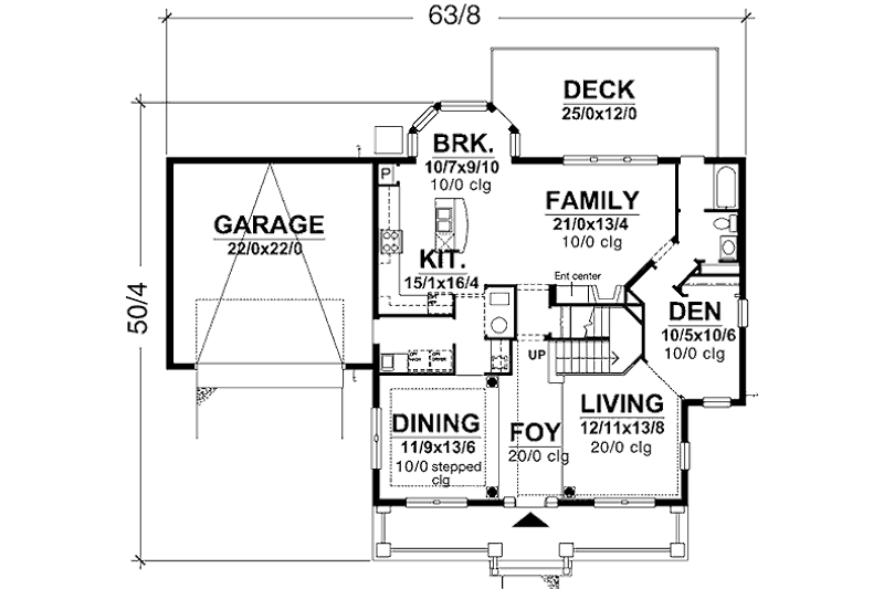 Dream House Plan - Floor Plan - Main Floor for Bungalow House Plan #320-397 - 3 bed, 3 bath