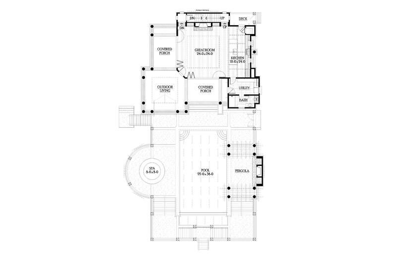 Home Plan - Floor Plan - Main Floor for Colonial House Plan #132-524 - 2 bed, 3 bath