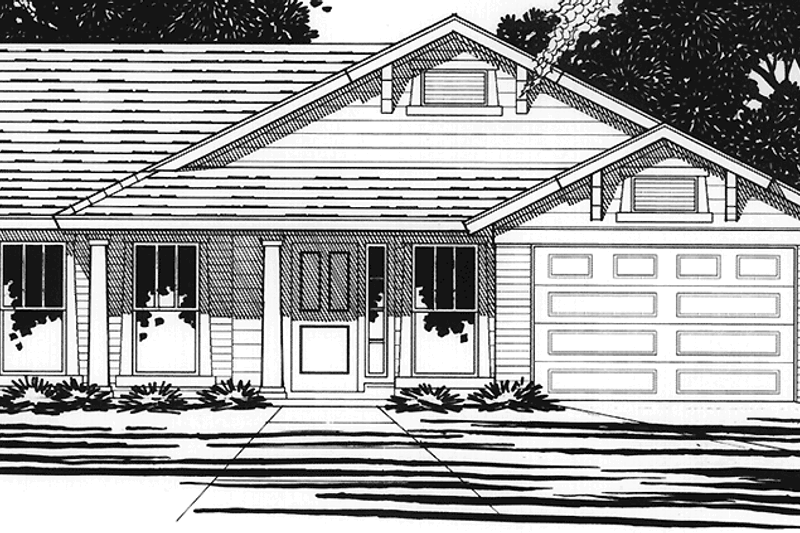 Architectural House Design - Country Exterior - Front Elevation Plan #472-308