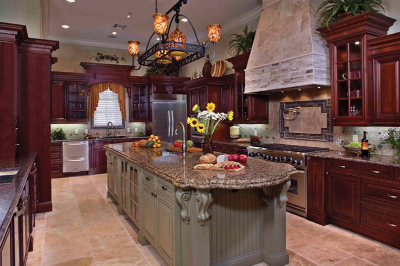 Architectural House Design - Interior - Kitchen for Mediterranean House Plan #1058-1 - 6 bed, 5 bath