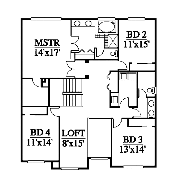 Dream House Plan - Contemporary Floor Plan - Upper Floor Plan #951-3