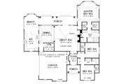 Mediterranean Style House Plan - 3 Beds 2 Baths 2098 Sq/Ft Plan #929-591 