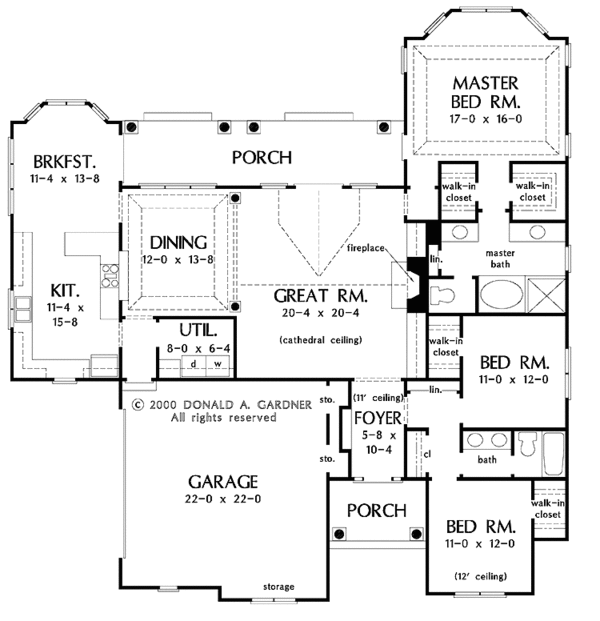 Mediterranean Floor Plan - Main Floor Plan #929-591