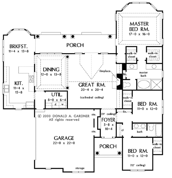 Architectural House Design - Mediterranean Floor Plan - Main Floor Plan #929-591