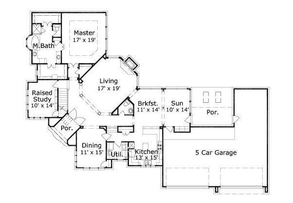 Traditional Floor Plan - Main Floor Plan #411-241