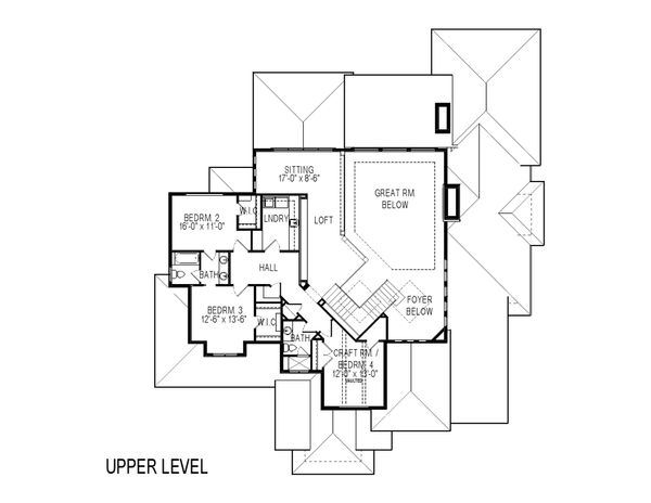 Contemporary Floor Plan - Upper Floor Plan #920-85