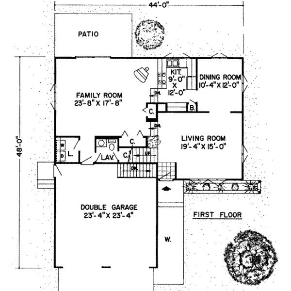 Ranch Floor Plan - Main Floor Plan #312-481