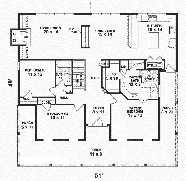 Southern Floor Plan - Main Floor Plan #81-291