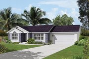 Ranch Style House Plan - 2 Beds 1 Baths 1102 Sq/Ft Plan #57-455 