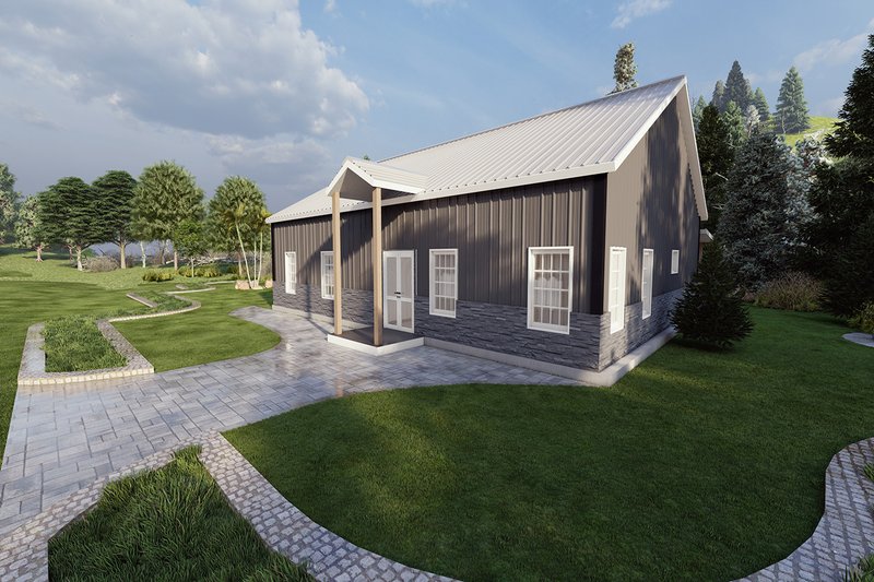 Architectural House Design - Exterior - Other Elevation 4 for Barndominium House Plan #1107-7 - 4 bed, 2.5 bath