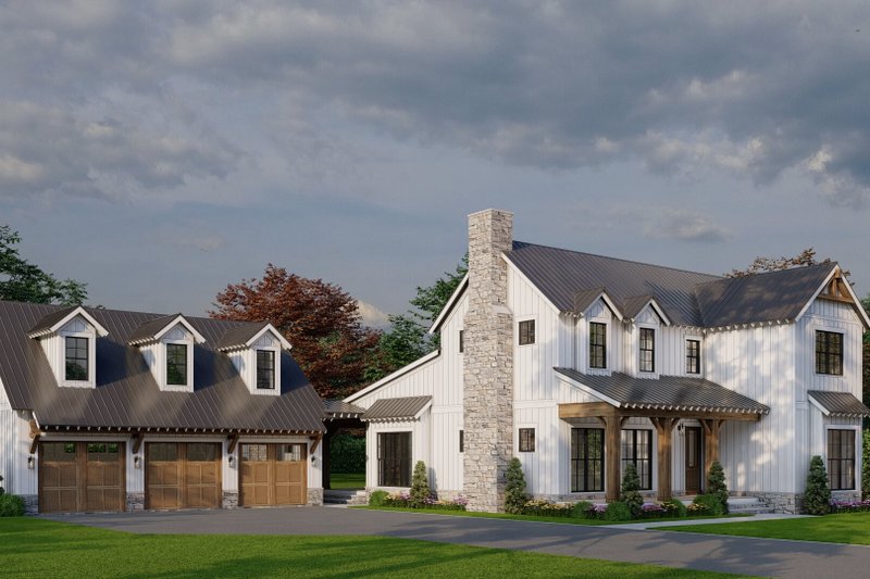House Blueprint - Exterior - Front Elevation 9 for Farmhouse House Plan #923-273 - 4 bed, 3.5 bath