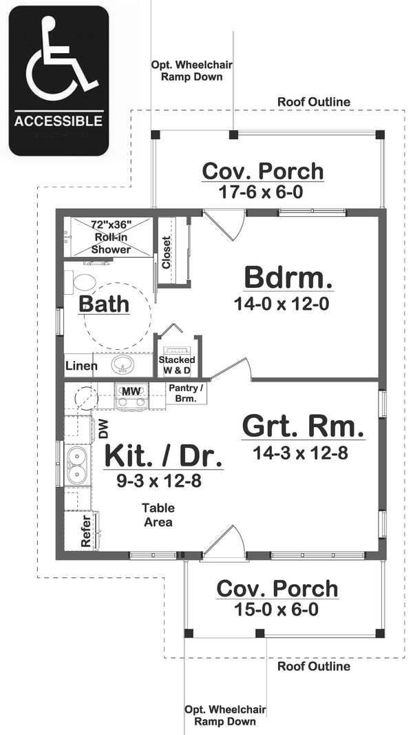 Craftsman Floor Plan - Main Floor Plan #126-262