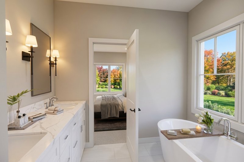 House Blueprint - Interior - Master Bathroom 1 for Farmhouse House Plan #51-1523 - 3 bed, 3.5 bath