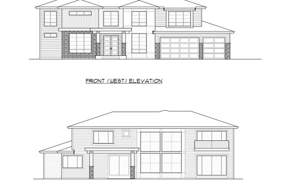 Exterior - Other Elevation for Prairie House Plan #1066-94 - 5 bed, 4.5 bath