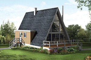 Cottage Exterior - Front Elevation Plan #57-478