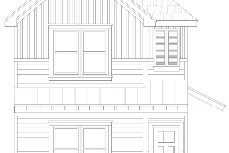 House Blueprint - Exterior - Front Elevation 3 for Contemporary House Plan #932-773 - 3 bed, 2.5 bath