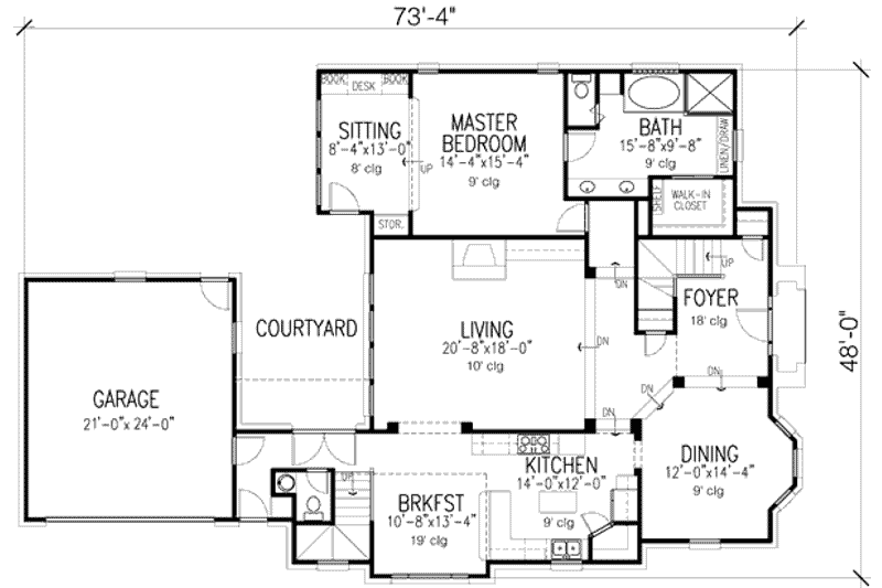 Home Plan - Floor Plan - Main Floor for European House Plan #410-397 - 5 bed, 4.5 bath