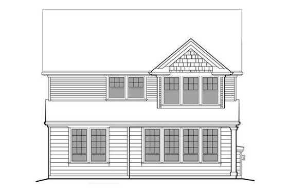 Exterior - Rear Elevation for Traditional House Plan #48-501 - 3 bed, 2.5 bath