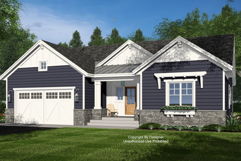 Home Plan - Craftsman Exterior - Front Elevation Plan #51-1397