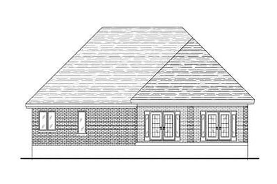 Exterior - Rear Elevation for European House Plan #138-102 - 2 bed, 1.5 bath