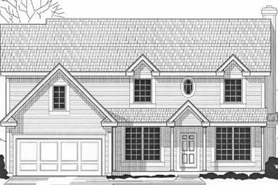 Exterior - Front Elevation for Traditional House Plan #67-512 - 4 bed, 2.5 bath