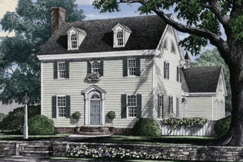 Dream House Plan - Colonial Exterior - Front Elevation Plan #137-223