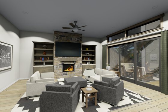 Interior - Family Room for Country House Plan #1069-32 - 4 bed, 3 bath