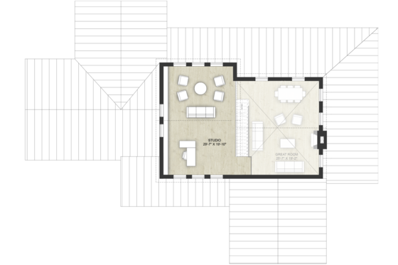 Floor Plan - Upper Floor for Modern House Plan #924-6 - 3 bed, 2.5 bath