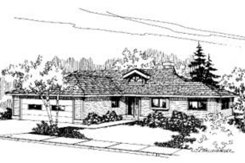 Dream House Plan - Ranch Exterior - Front Elevation Plan #60-359