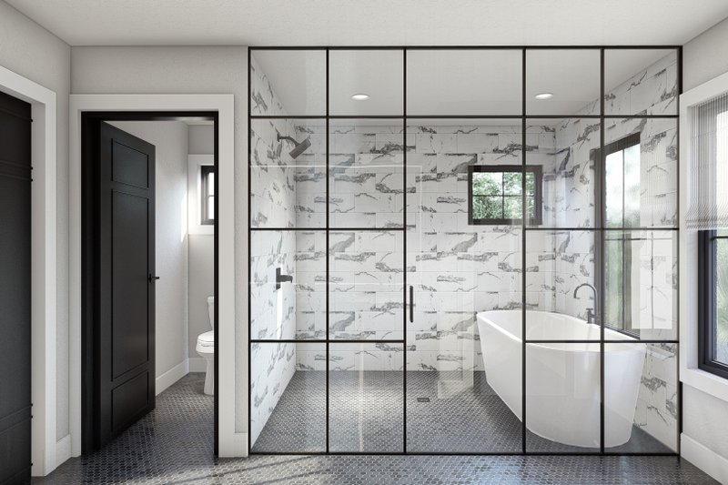 House Blueprint - Interior - Bathroom 3 for Modern House Plan #455-528 - 4 bed, 4.5 bath