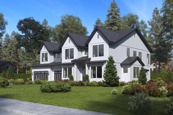 Exterior - Front Elevation 3 for Craftsman House Plan #1066-48 - 5 bed, 5.5 bath