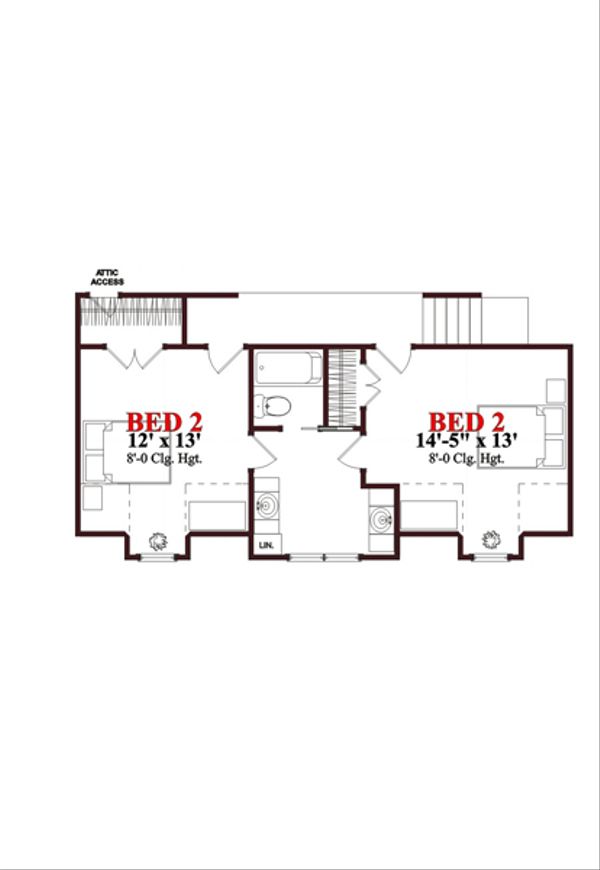 Dream House Plan - Traditional Floor Plan - Upper Floor Plan #63-274
