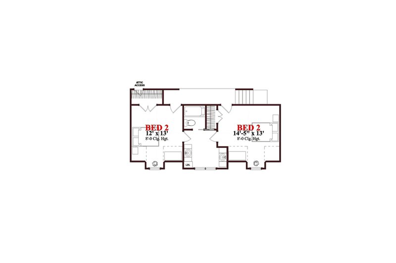 Dream House Plan - Floor Plan - Upper Floor for Traditional House Plan #63-274 - 4 bed, 3 bath