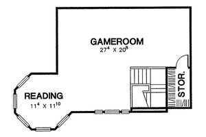 Floor Plan - Upper Floor for Victorian House Plan #472-13 - 3 bed, 2 bath