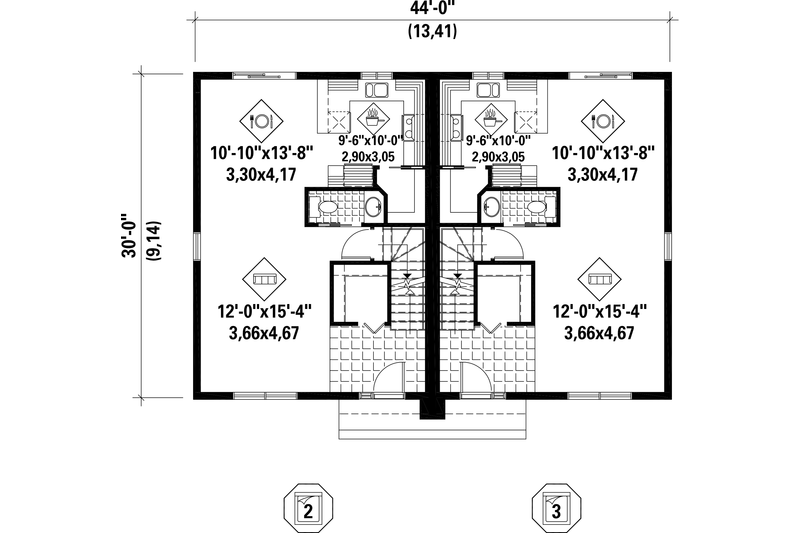 Dream House Plan - Floor Plan - Main Floor for Contemporary House Plan #25-4520 - 5 bed, 2 bath