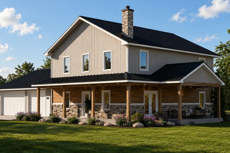 House Blueprint - Exterior - Other Elevation for Barndominium House Plan #1064-495 - 3 bed, 2.5 bath
