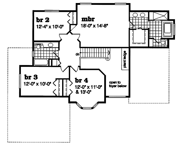 European Floor Plan - Upper Floor Plan #47-355