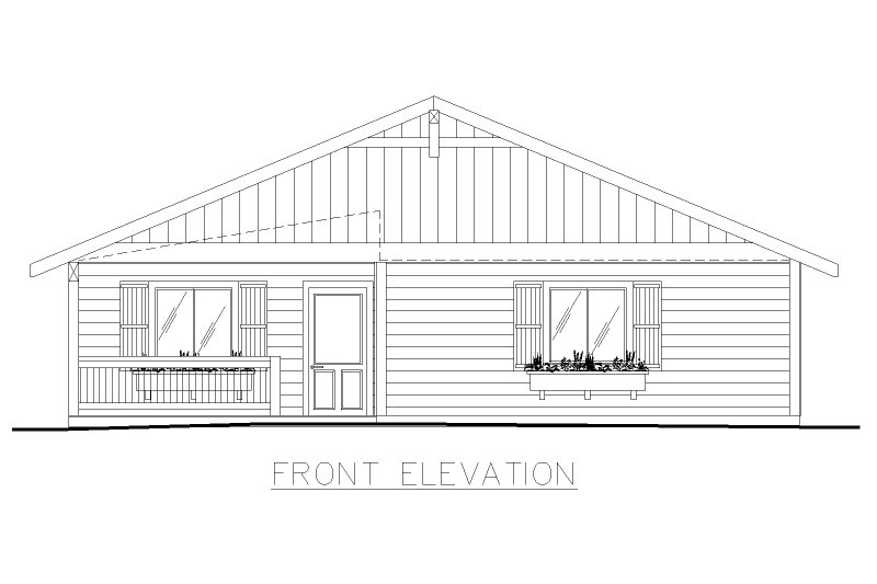 Dream House Plan - Exterior - Front Elevation 3 for Cottage House Plan #117-1023 - 3 bed, 1 bath