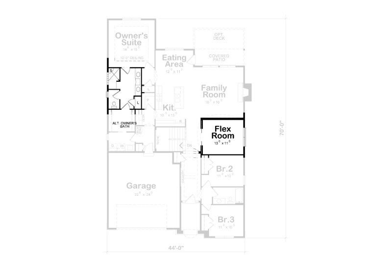 Architectural House Design - Floor Plan - Other Floor for Cottage House Plan #20-2187 - 3 bed, 2 bath