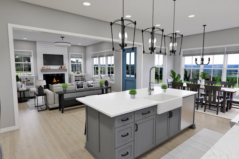House Blueprint - Interior - Kitchen 3 for Farmhouse House Plan #51-1274 - 4 bed, 3.5 bath