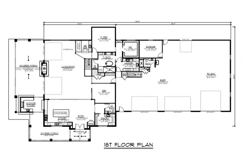 Home Plan - Floor Plan - Main Floor for Country House Plan #1064-295 - 5 bed, 3.5 bath