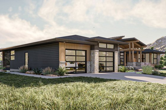 Exterior - Other Elevation 6 for Prairie House Plan #455-304 - 3 bed, 2.5 bath