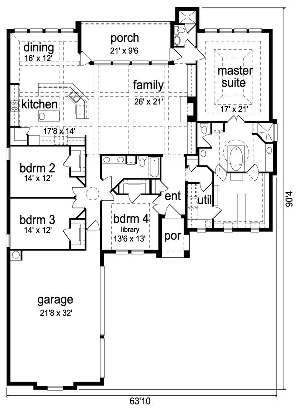 European Floor Plan - Main Floor Plan #84-635