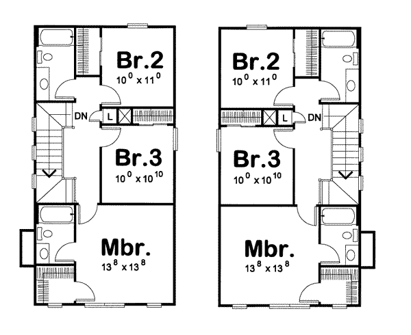 House Plan Design - Cottage Floor Plan - Upper Floor Plan #20-1345