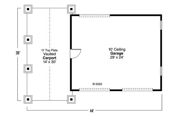 Dream House Plan - Craftsman Floor Plan - Main Floor Plan #124-658