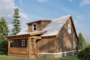 Exterior - Rear Elevation for Country House Plan #923-46 - 3 bed, 3.5 bath