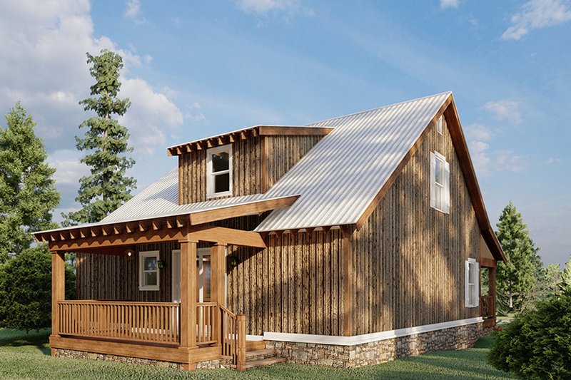 Architectural House Design - Exterior - Rear Elevation for Country House Plan #923-46 - 3 bed, 3.5 bath