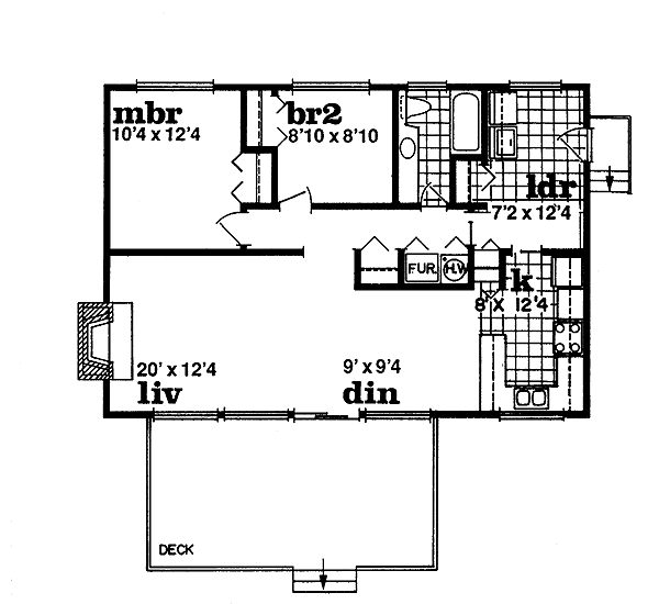 Traditional Floor Plan - Main Floor Plan #47-105