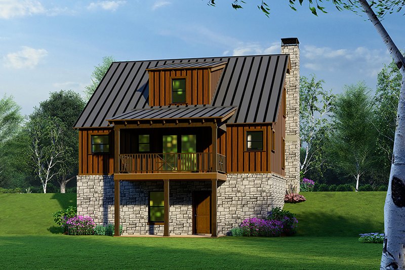 House Plan Design - Exterior - Rear Elevation 1 for Country House Plan #923-321 - 3 bed, 2.5 bath