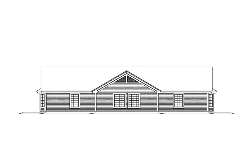 Architectural House Design - Exterior - Rear Elevation for Country House Plan #57-682 - 6 bed, 2 bath